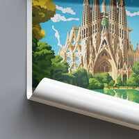 Barcelona Spain Travel Poster