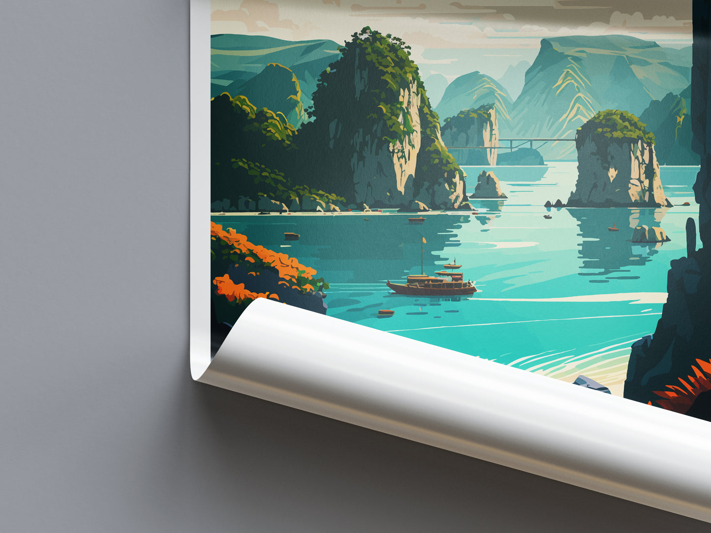 Ha Long Bay Vietnam Travel Poster