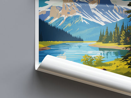 Jasper National Park Canada Travel Poster