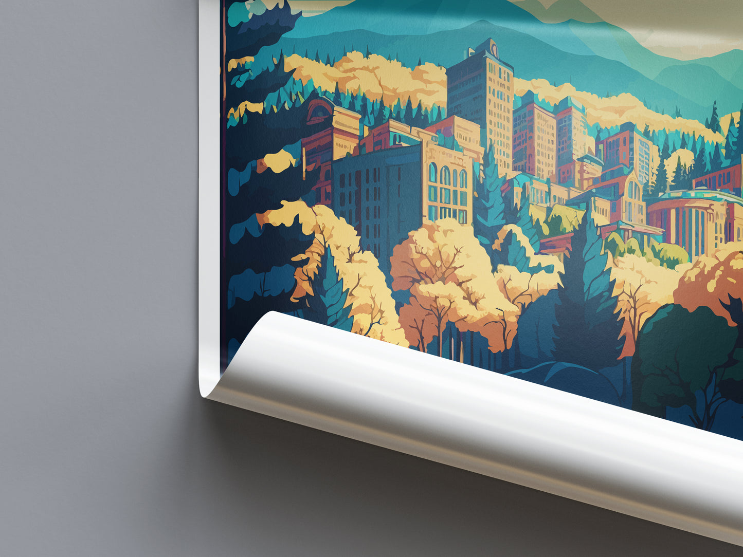 Asheville USA Travel Poster