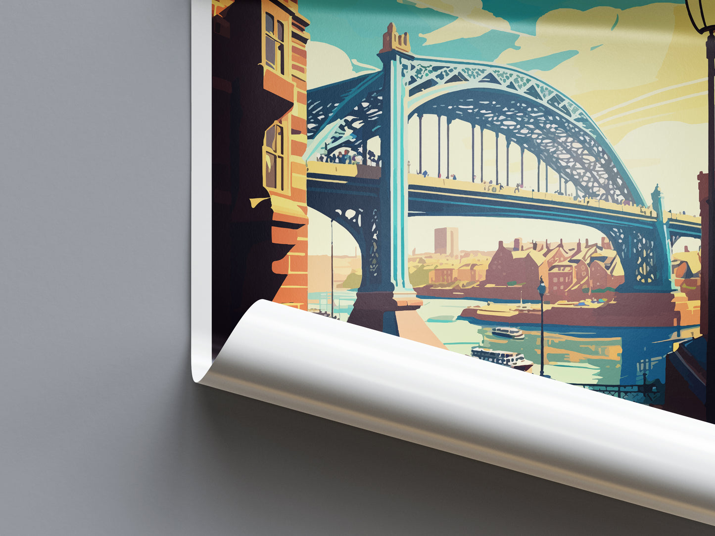 Newcastle England Travel Poster