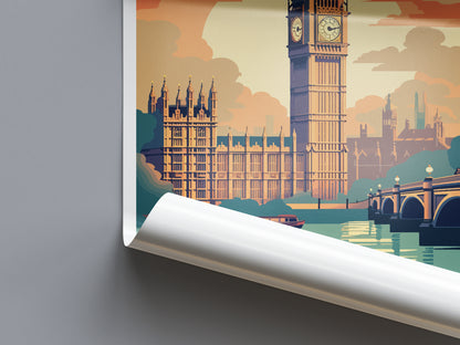 London City England Travel Poster