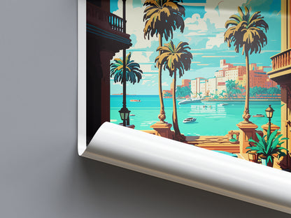 Havana Caribbean Travel Poster