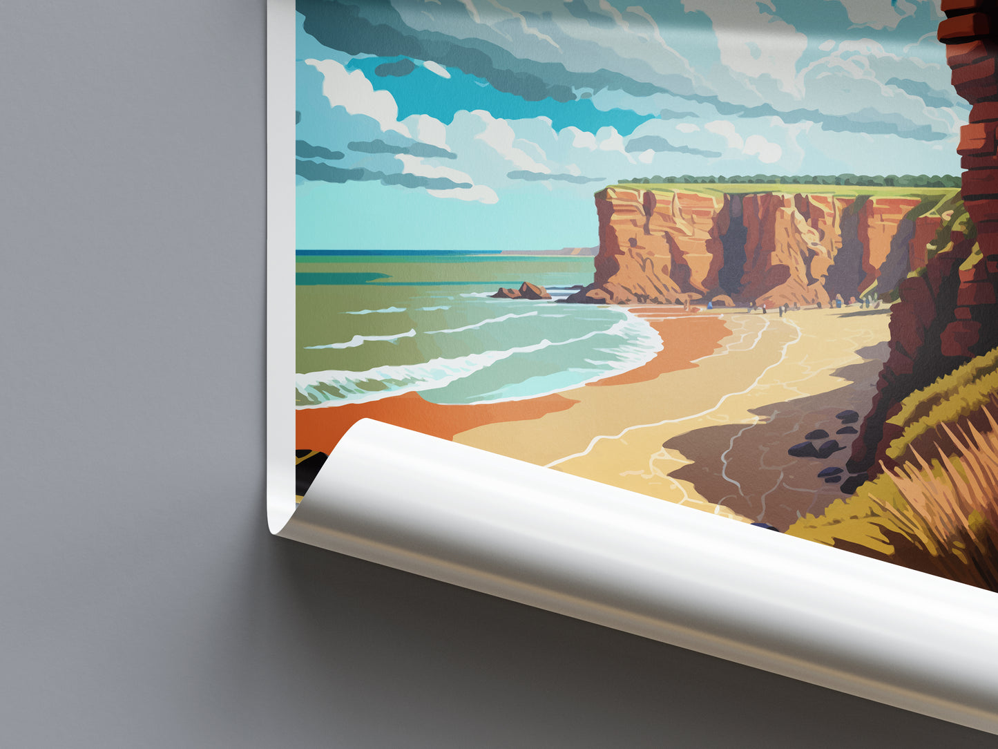 Hunstanton Cliffs England Travel Poster