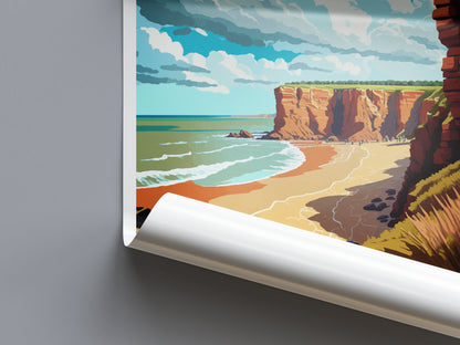 Hunstanton Cliffs England Travel Poster