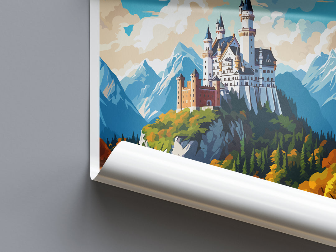 Neuschwanstein Castle Germany Travel Poster