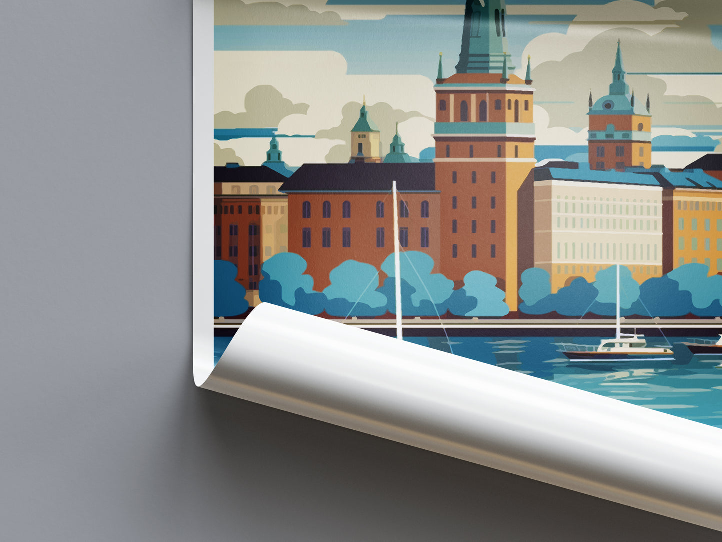 Stockholm Sweden Travel Poster