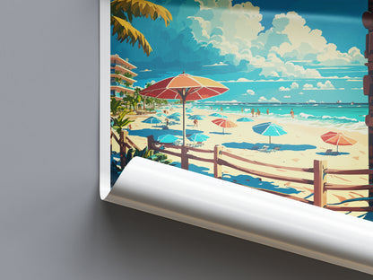 Playa Del Carmen Mexico Travel Poster