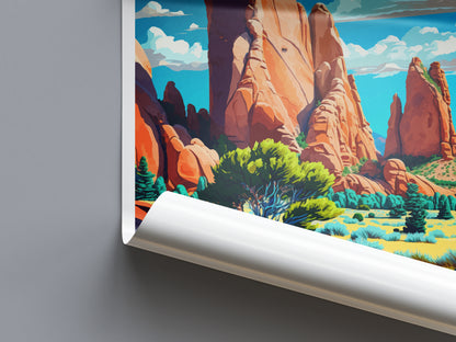 Gardens Of The Gods USA Travel Poster