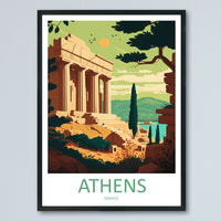 Athens Travel Print Athens Home Décor Greece Art Print Athens Greece Room Print For Acropolis Gift Art Poster Wall Art Gift