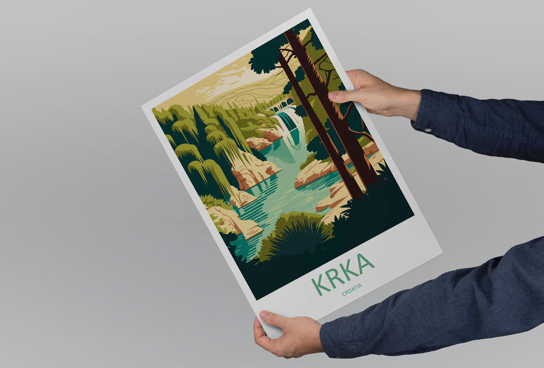 Krka Travel Print Krka National Park Home Décor Croatia Art Print Krka Croatia Room Print For National Park Gift Art Poster Wall Art Gift