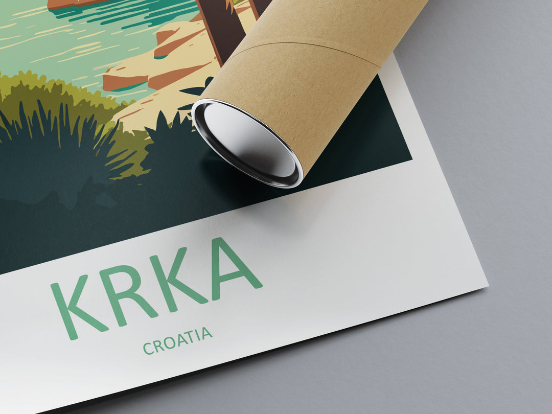 Krka Travel Print Krka National Park Home Décor Croatia Art Print Krka Croatia Room Print For National Park Gift Art Poster Wall Art Gift