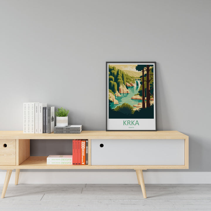 Krka Travel Print Krka National Park Home Décor Croatia Art Print Krka Croatia Room Print For National Park Gift Art Poster Wall Art Gift