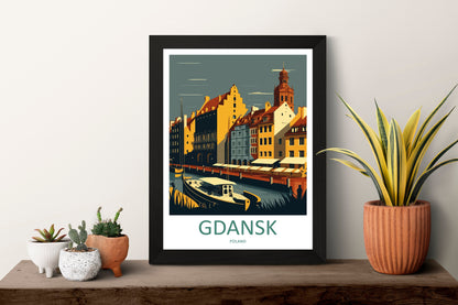 Gdansk Travel Print Gdansk Polish Home Décor Gdansk Art Print Polish Baltic coast Room Print For Polish Gift Art Poster Wall Art For Poland