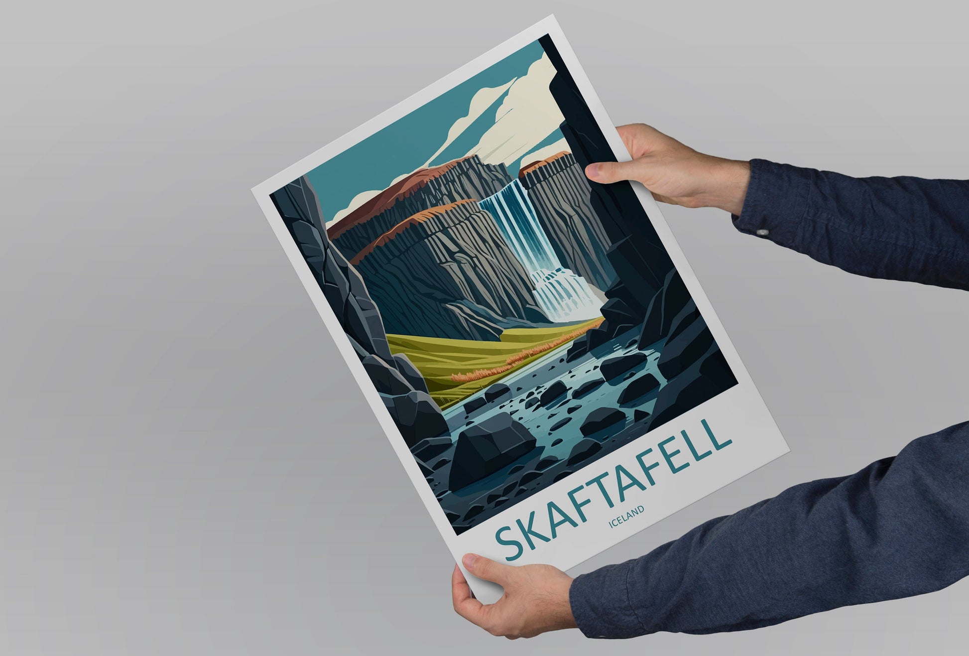 Skaftafell Travel Print Skaftafell Home Décor Iceland Waterfall Art Print Skaftafell Waterfall Wall Print For Iceland Gift For Iceland Wall