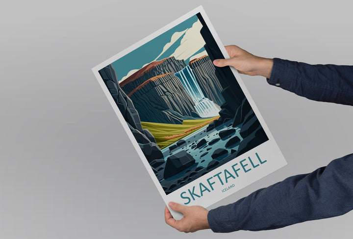 Skaftafell Travel Print Skaftafell Home Décor Iceland Waterfall Art Print Skaftafell Waterfall Wall Print For Iceland Gift For Iceland Wall