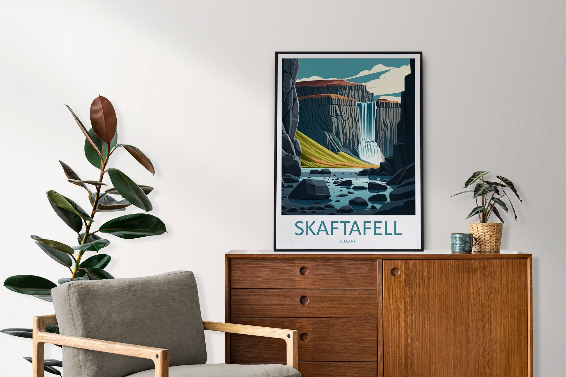 Skaftafell Travel Print Skaftafell Home Décor Iceland Waterfall Art Print Skaftafell Waterfall Wall Print For Iceland Gift For Iceland Wall
