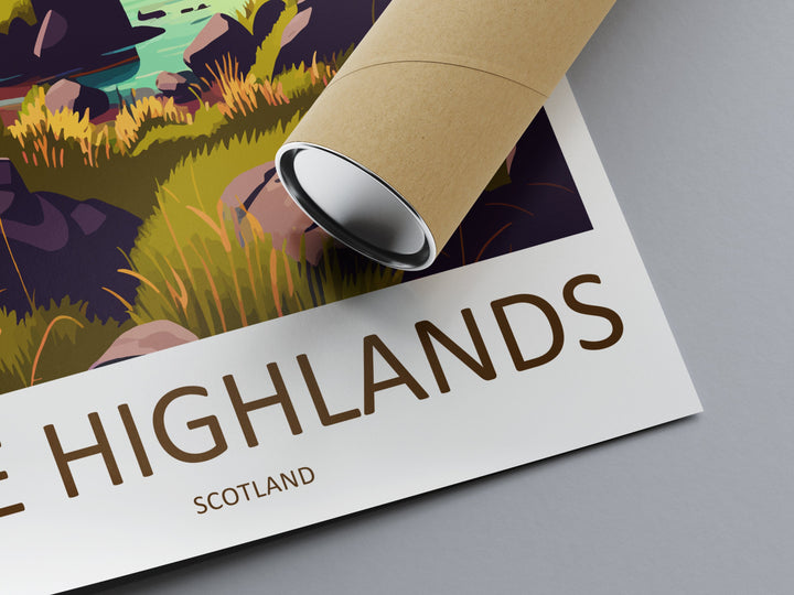 Scottish Highlands Travel Print Highlands Home Décor Scottish Highlands Art Print Highlands Wall Print For Scottish Gift For Scotland Wall