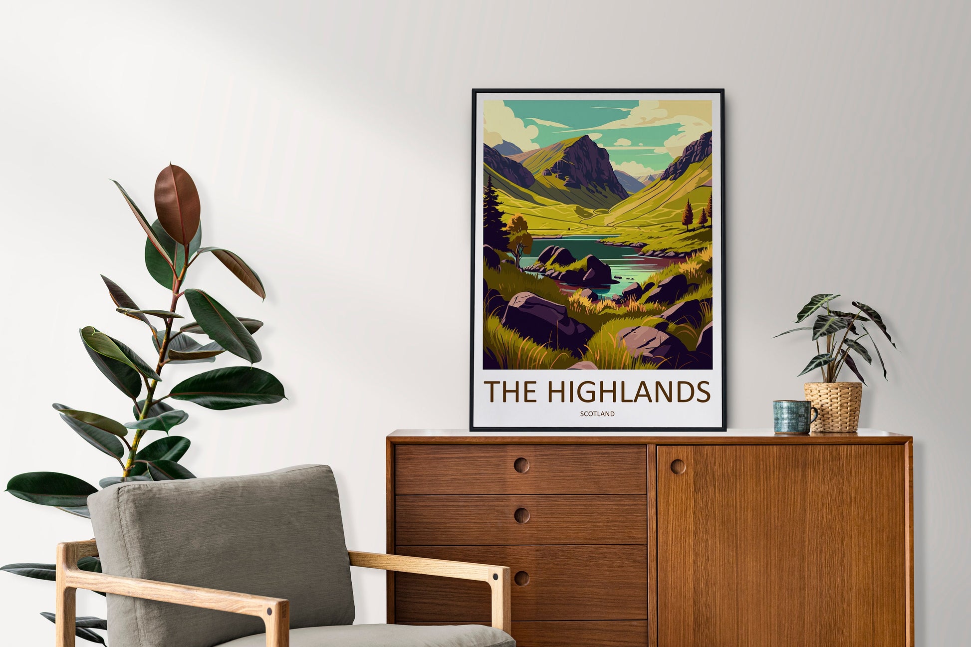 Scottish Highlands Travel Print Highlands Home Décor Scottish Highlands Art Print Highlands Wall Print For Scottish Gift For Scotland Wall