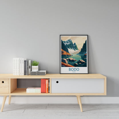 Bodo Travel Print Bodo Home Décor Norway Art Print Bodo Norwegian Wall Print For Bodo City Gift For Norwegian Wall Art Vestfjorden Poster