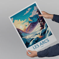 Les Arcs Print Les Arcs Home Décor Ski Resort Art Print Snow Resort Wall Print For France Ski Resort Gift Wall Hanging Les Arcs Artwork