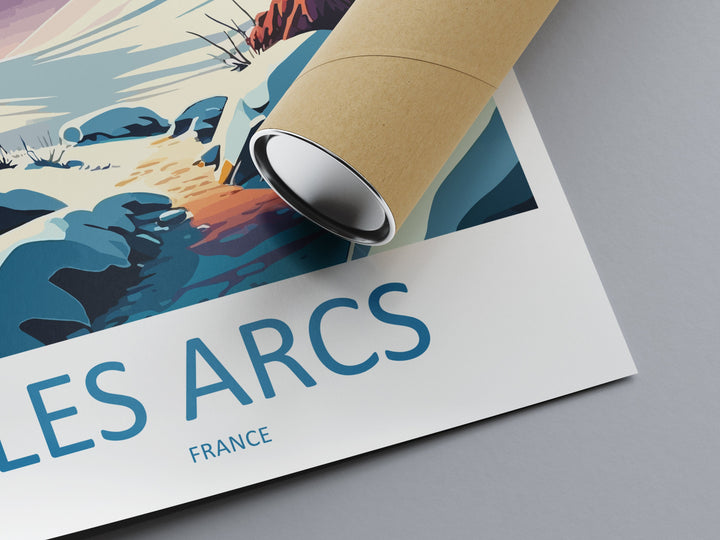 Les Arcs Print Les Arcs Home Décor Ski Resort Art Print Snow Resort Wall Print For France Ski Resort Gift Wall Hanging Les Arcs Artwork
