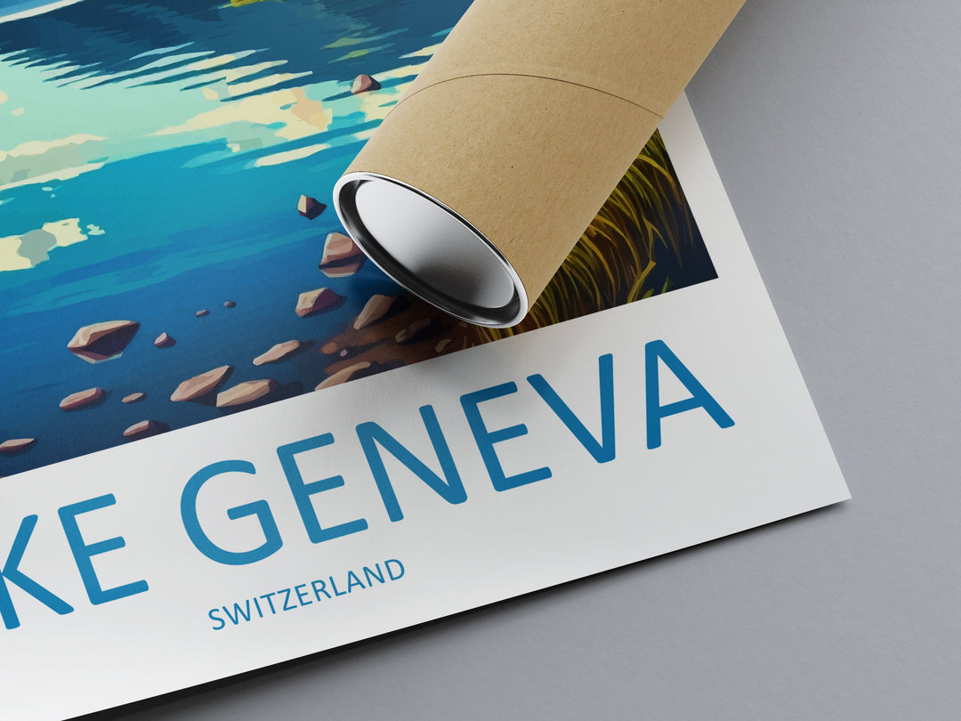 Lake Geneva Print Lake Geneva Home Décor Switzerland Art Print Lake Geneva Wall Print For Switzerland Gift Wall Hanging Switzerland Artwork