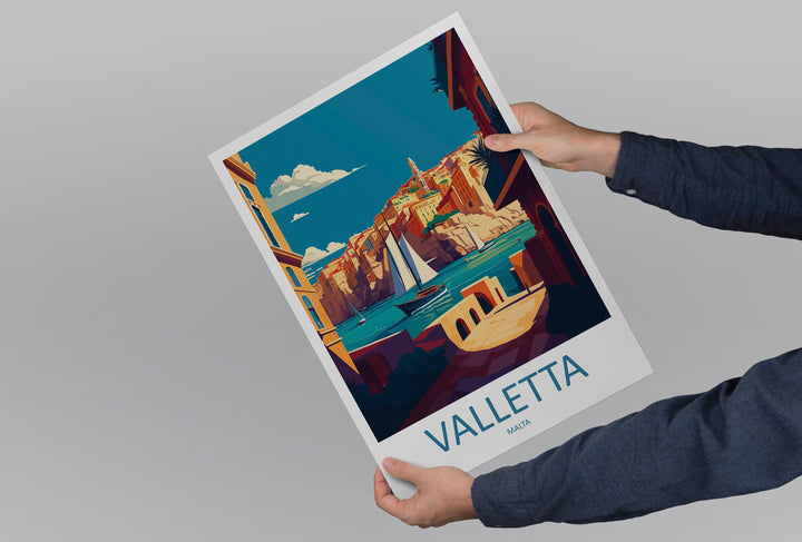 Valletta Travel Print Valletta Malta Home Décor Malta Art Print Valletta Wall Print For Malta Valletta Gift For Malta Wall Wall Hanging Art