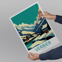 Verbier Ski Resort Print Verbier Home Decor Mountain Art Print Verbier Wall Art for Ski Enthusiast Gift Wall Hanging Verbier Switzerland Art