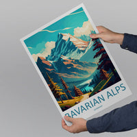 Bavarian Alps Print Bavarian Home Decor Landscape Art Print Bavarian Wall Art for Nature Enthusiast Gift Wall Hanging Bavarian Germany Print