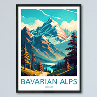 Bavarian Alps Print Bavarian Home Decor Landscape Art Print Bavarian Wall Art for Nature Enthusiast Gift Wall Hanging Bavarian Germany Print