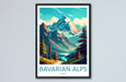 Bavarian Alps Print Bavarian Home Decor Landscape Art Print Bavarian Wall Art for Nature Enthusiast Gift Wall Hanging Bavarian Germany Print