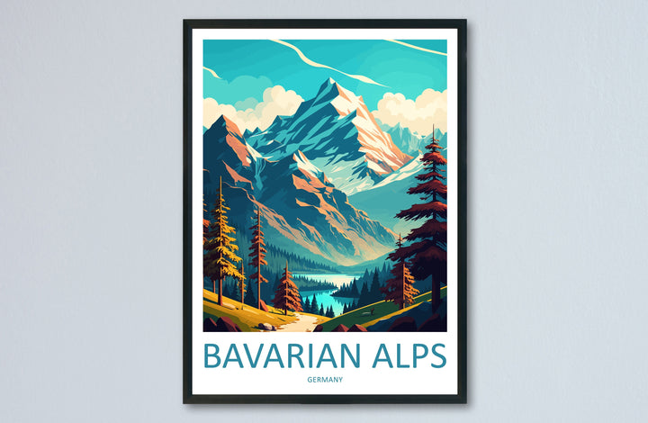 Bavarian Alps Print Bavarian Home Decor Landscape Art Print Bavarian Wall Art for Nature Enthusiast Gift Wall Hanging Bavarian Germany Print