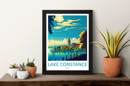 Lake Constance Print Lake Constance Home Decor Landscape Art Print Lake Constance Wall Art Nature Enthusiast Wall Hanging Lake Constance Art