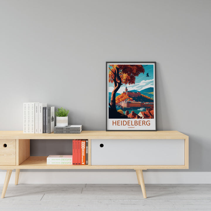 Heidelberg Cityscape Print Heidelberg Home Decor European City Art Print Heidelberg Wall Art Germany Enthusiast Gift Wall Hanging Heidelberg