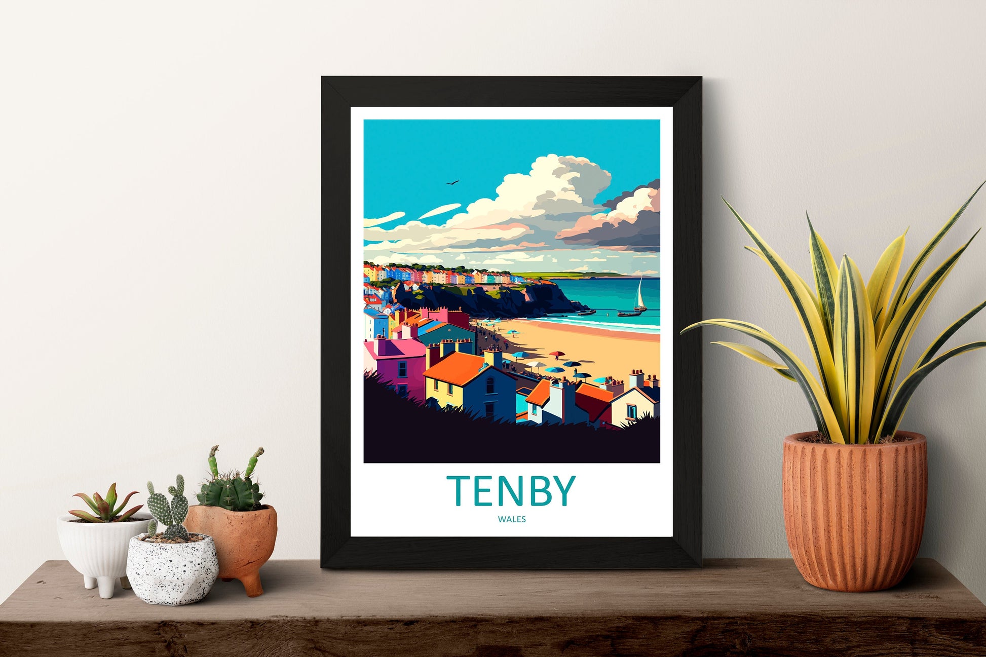 Tenby Print Tenby Home Décor Seascape Art Print Tenby Wall Art for Wales Enthusiast Gift Wall Hanging Tenby Wales Travel Gift Wall Poster