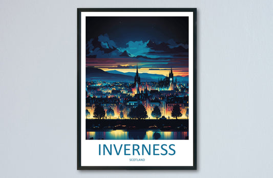 Inverness Cityscape Print Inverness Home Decor European City Art Print Inverness Wall Art Scotland Enthusiast Gift Wall Hanging Inverness