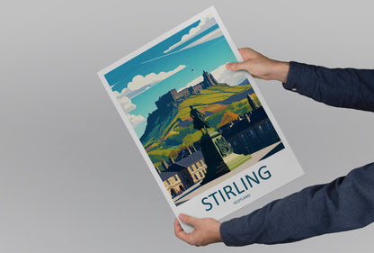 Stirling Print Stirling Home Décor Scotland City Art Print Stirling Wall Art for Scotland Enthusiast Gift Wall Hanging Stirling Cityscape