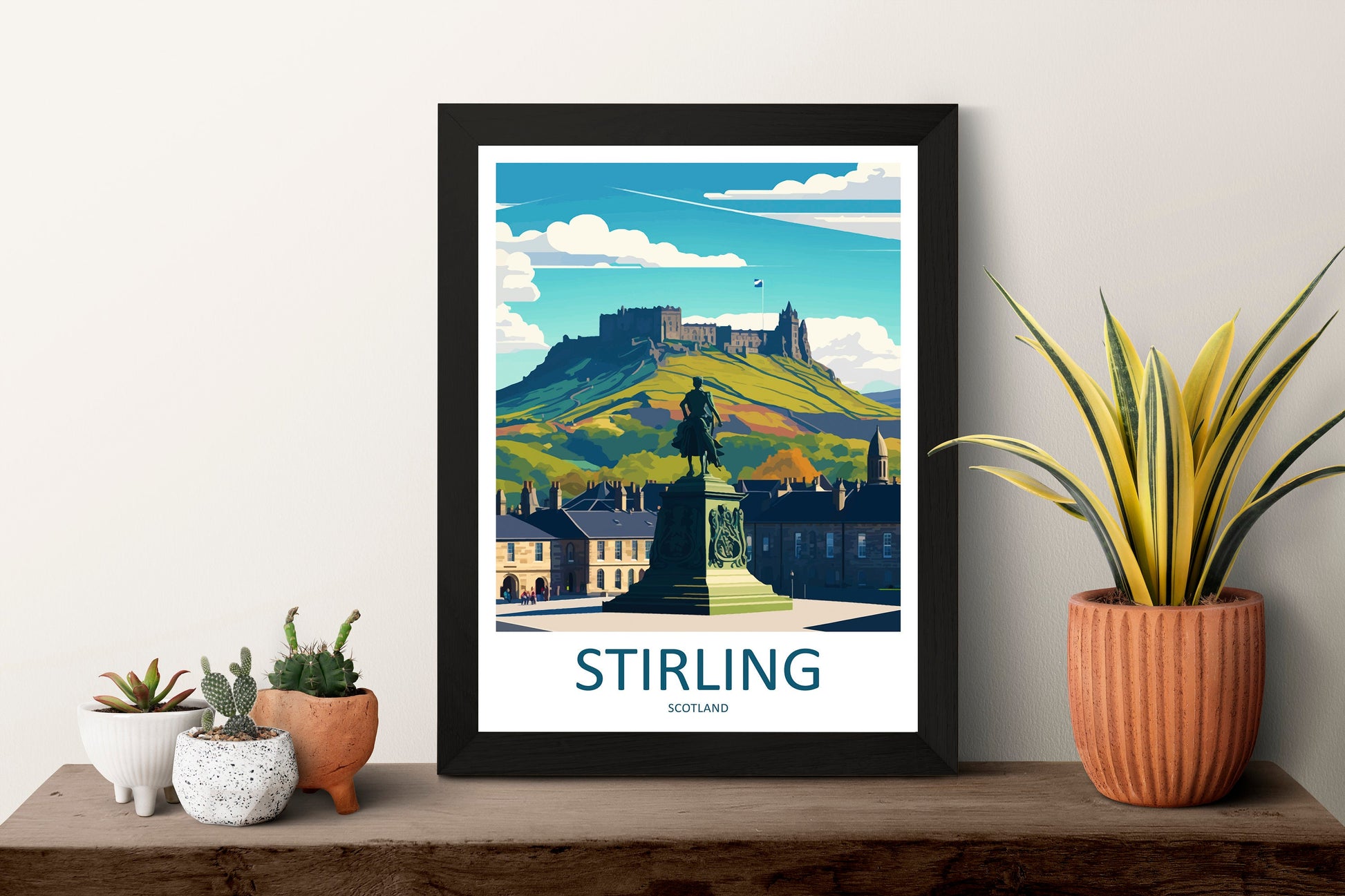 Stirling Print Stirling Home Décor Scotland City Art Print Stirling Wall Art for Scotland Enthusiast Gift Wall Hanging Stirling Cityscape