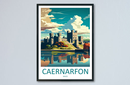 Caernarfon Castle Print Caernarfon Castle Home Décor Landscape Art Print Caernarfon Castle Wall Art for Wales Enthusiast Gift Wall Hanging