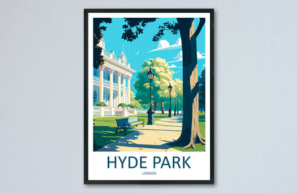 Hyde Park Print Hyde Park Home Decor Landscape Art Print Hyde Park Wall Art for London Enthusiast Gift Wall Hanging Hyde Park London Poster