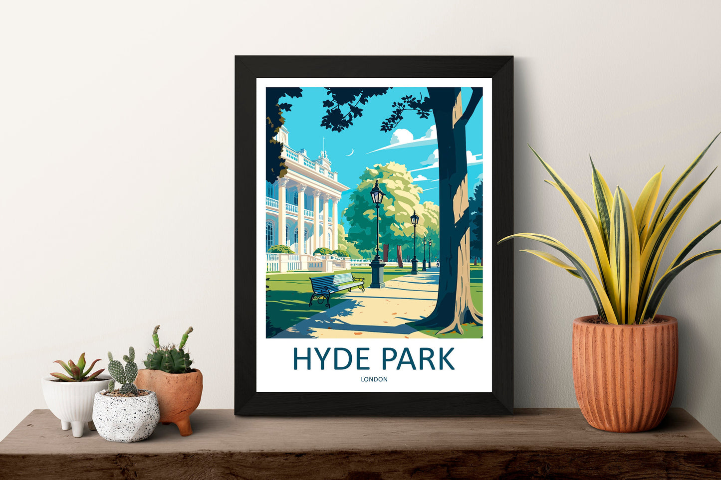 Hyde Park Print Hyde Park Home Decor Landscape Art Print Hyde Park Wall Art for London Enthusiast Gift Wall Hanging Hyde Park London Poster