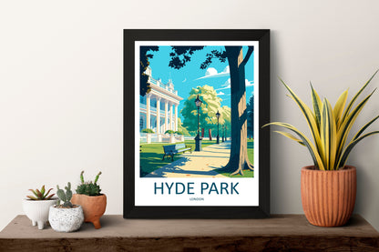 Hyde Park Print Hyde Park Home Decor Landscape Art Print Hyde Park Wall Art for London Enthusiast Gift Wall Hanging Hyde Park London Poster