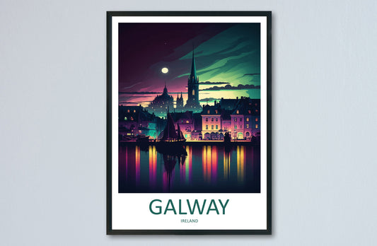 Galway Skyline Print Galway Home Decor Skyline Art Print Galway Wall Art for Ireland Enthusiast Gift Wall Hanging Galway Ireland Art Poster