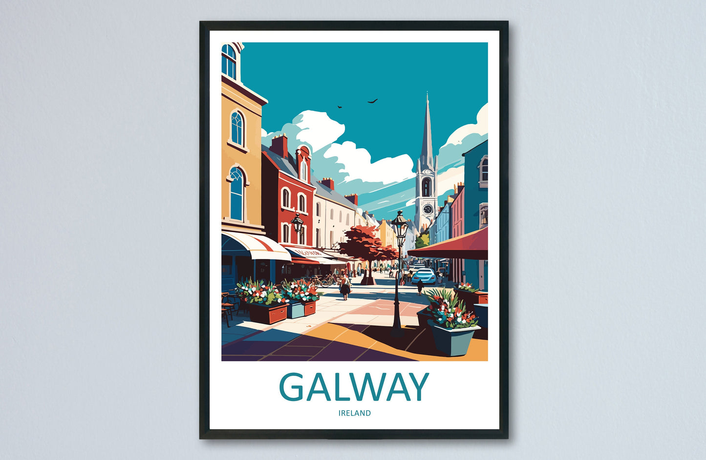 Galway Print Galway Home Decor Galway Square Art Print Galway Wall Art for Ireland Enthusiast Gift Wall Hanging Galway Ireland Wall Décor