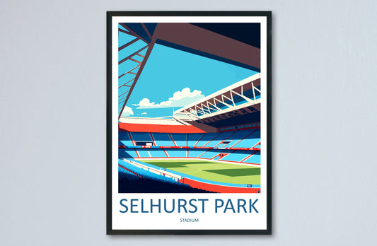 Selhurst Park Stadium Print Selhurst Park Home Décor Art Print Crystal Palace Wall Art Football Enthusiast Gift Wall Hanging Selhurst Park