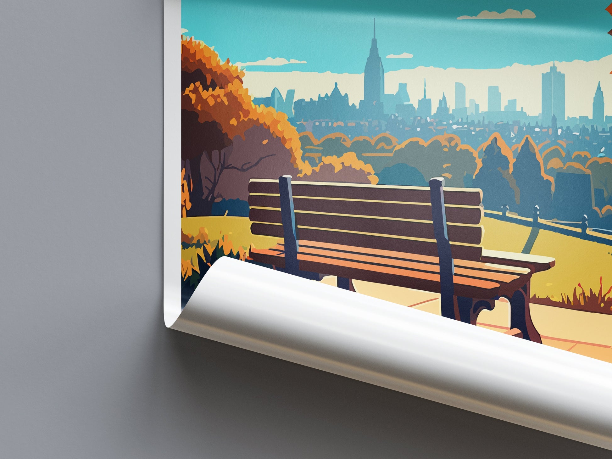Hampstead Heath Print London Skyline Home Decor London Art Print Hampstead Heath Wall Art for London Enthusiast Gift Wall Hanging Poster Art