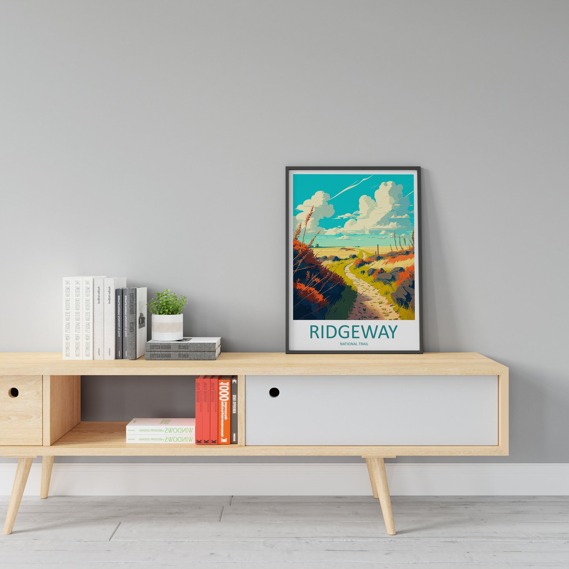 Ridgeway National Trail Print Ridgeway Home Decor Landscape Art Print Ridgeway Wall Art Hiking Enthusiast Gift Wall Hanging Ridgeway Trail