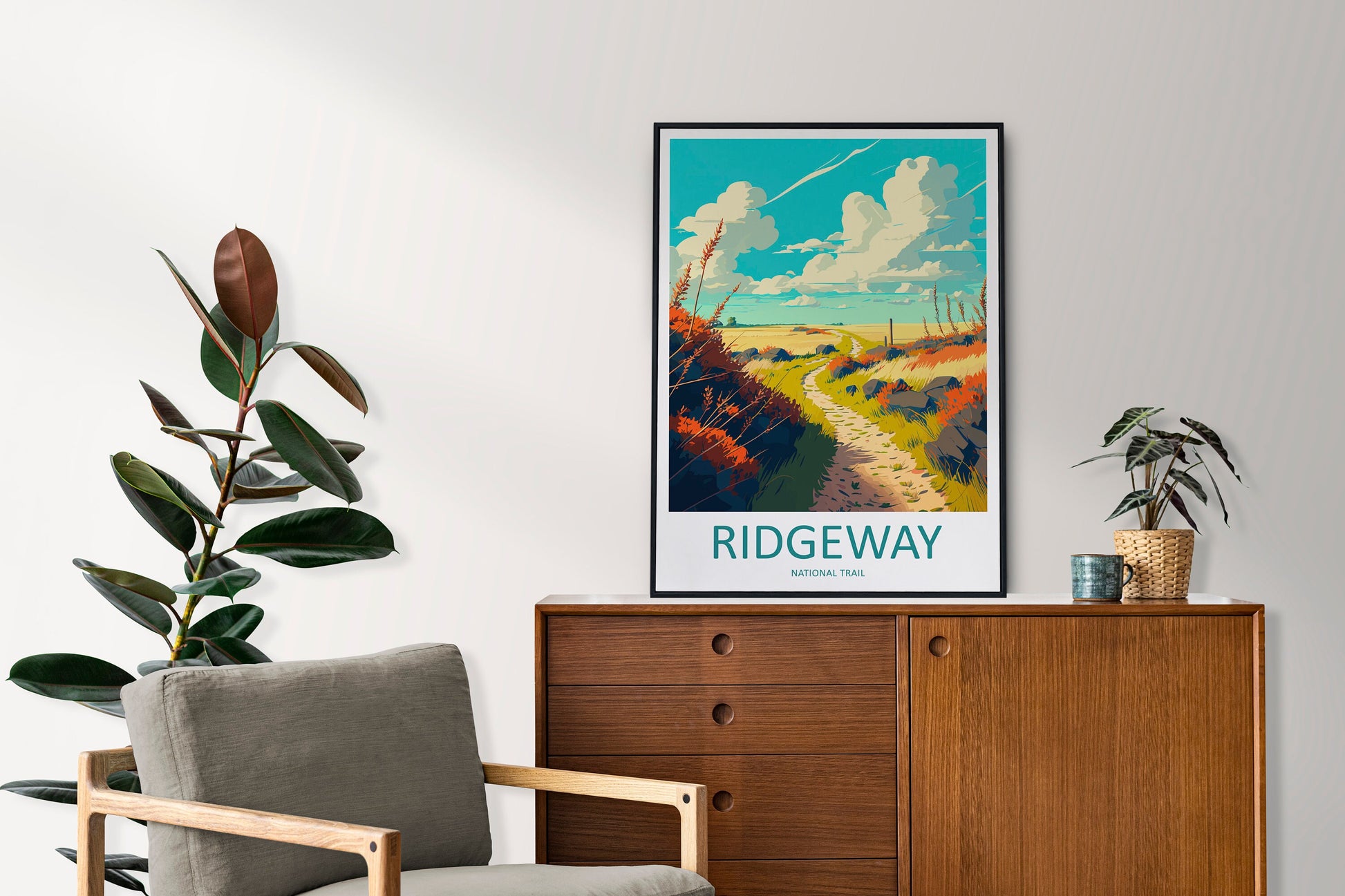 Ridgeway National Trail Print Ridgeway Home Decor Landscape Art Print Ridgeway Wall Art Hiking Enthusiast Gift Wall Hanging Ridgeway Trail