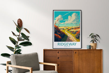 Ridgeway National Trail Print Ridgeway Home Decor Landscape Art Print Ridgeway Wall Art Hiking Enthusiast Gift Wall Hanging Ridgeway Trail